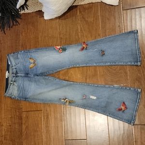Boho Miss Me Mid rise flare jeans